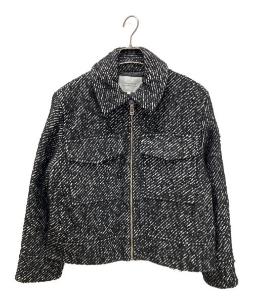 ARPEGE STORY（アルページュストーリー）ARPEGE STORY (アルページュストーリー) ループツイードZIPブルソン ブラック サイズ:1の古着・服飾アイテム