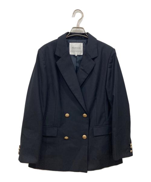 Mystrada（マイストラーダ）Mystrada (マイストラーダ) ダブルボタンテーラードジャケット ネイビー サイズ:38の古着・服飾アイテム