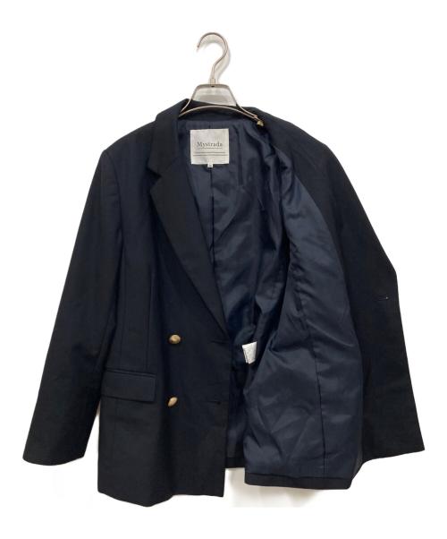 Mystrada（マイストラーダ）Mystrada (マイストラーダ) ダブルボタンテーラードジャケット ネイビー サイズ:38の古着・服飾アイテム