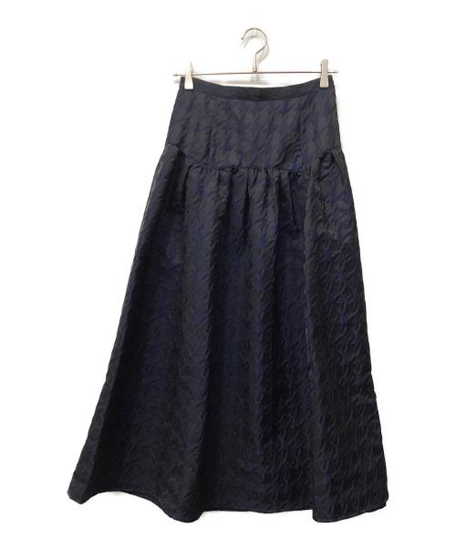 ARPEGE STORY（アルページュストーリー）Arpege story (アルページュストーリー) ジャガードタックスカー ト ネイビー サイズ:2の古着・服飾アイテム