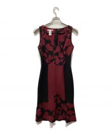 OSCAR DE LA RENTA（オスカーデラレンタ）の古着「ノースリーブワンピース」｜レッド