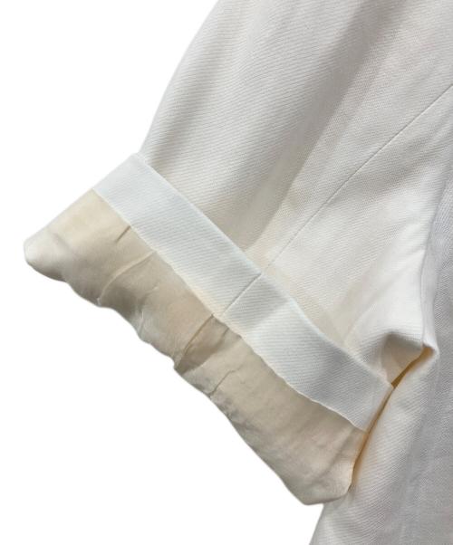 THIRD MAGAZINE（サードマガジン）THIRD MAGAZINE (サードマガジン) リネン混ショートスリーブジャケット ホワイト サイズ:9の古着・服飾アイテム