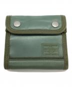 PORTERポーター）の古着「FADE WALLET」｜ライトグリーン