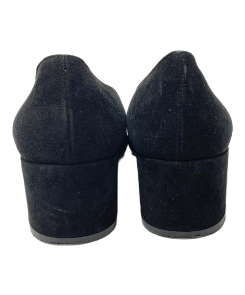 sergio rossi（セルジオロッシ）sergio rossi (セルジオロッシ) ブロックヒールポインテッドトゥパンプス ブラック サイズ:37の古着・服飾アイテム