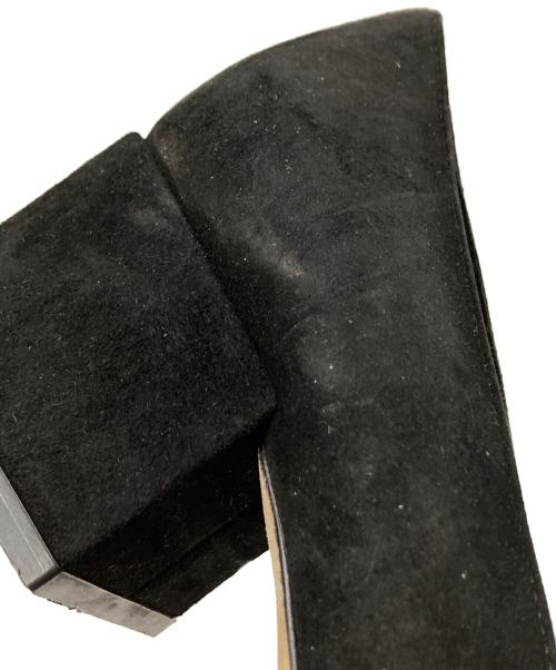 sergio rossi（セルジオロッシ）sergio rossi (セルジオロッシ) ブロックヒールポインテッドトゥパンプス ブラック サイズ:37の古着・服飾アイテム