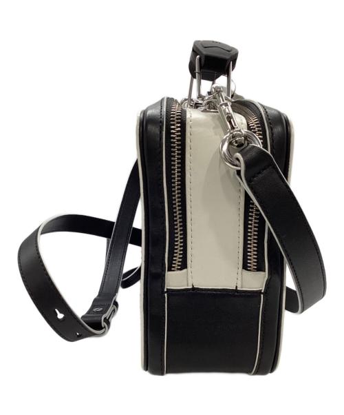 MARC JACOBS（マークジェイコブズ）MARC JACOBS (マークジェイコブス) THE BOX COLORBLOCKED 23レザーハンドバッグ ホワイト×ブラックの古着・服飾アイテム