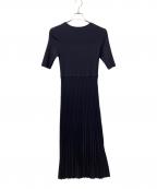 anuansアニュアンス）の古着「ボトルネックシアーワンピース」｜ネイビー