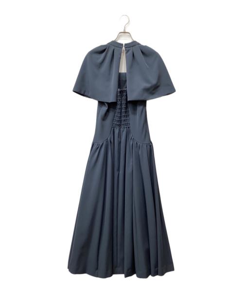 FRAY ID（フレイ アイディー）FRAY ID (フレイ アイディー) ケープスリーブドレス ブルー サイズ:1の古着・服飾アイテム