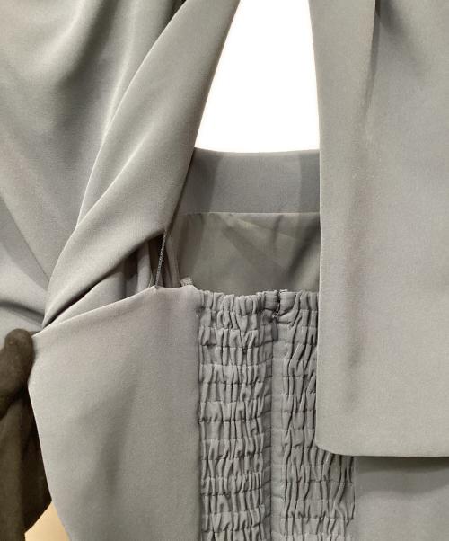 FRAY ID（フレイ アイディー）FRAY ID (フレイ アイディー) ケープスリーブドレス ブルー サイズ:1の古着・服飾アイテム