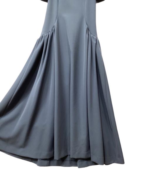 FRAY ID（フレイ アイディー）FRAY ID (フレイ アイディー) ケープスリーブドレス ブルー サイズ:1の古着・服飾アイテム