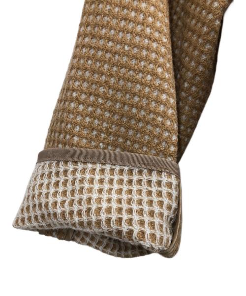 BALLSEY（ボールジィ）BALLSEY (ボールジィ) ワッフルツイードノーカラージャケット ブラウン サイズ:36 未使用品の古着・服飾アイテム