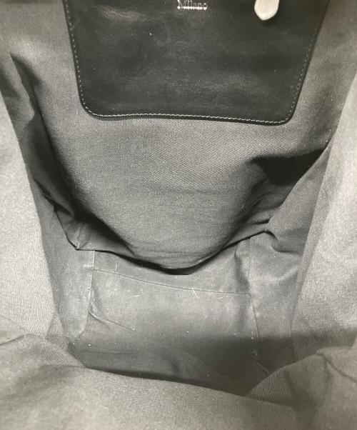 MOSCHINO（モスキーノ）MOSCHINO (モスキーノ) レザーバックパック　リュック ブラックの古着・服飾アイテム