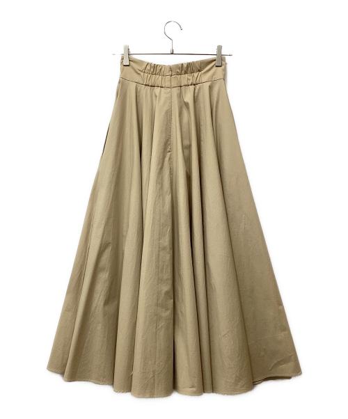 JENNE（ジェンヌ）JENNE (ジェンヌ) リッチボリュームフレアスカート ベージュ サイズ:Mの古着・服飾アイテム