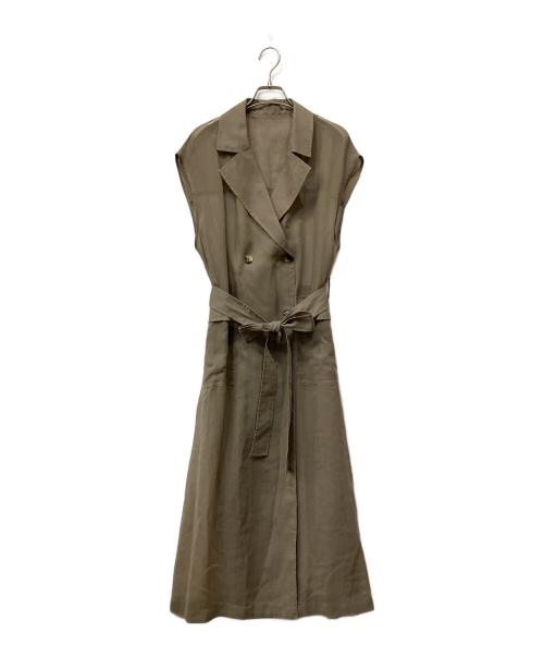 Noble（ノーブル）Noble (ノーブル) オーガンジーWボタンロングジレ カーキ サイズ:38の古着・服飾アイテム