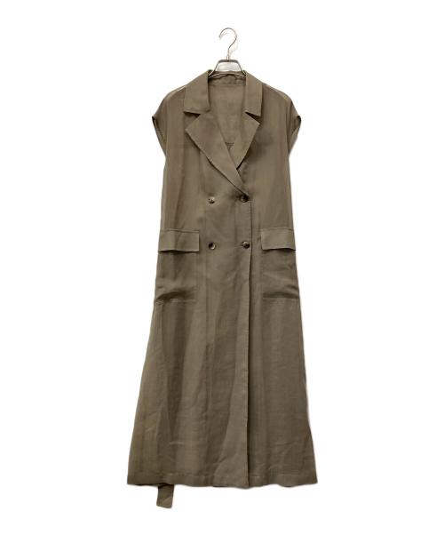 Noble（ノーブル）Noble (ノーブル) オーガンジーWボタンロングジレ カーキ サイズ:38の古着・服飾アイテム