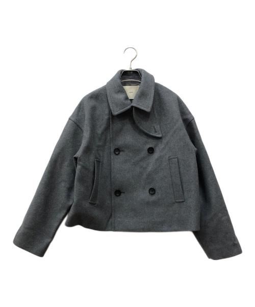 NAVE（ネイブ）NAVE (ネイブ) ダブルメルトン ショートPコート グレー サイズ:2の古着・服飾アイテム