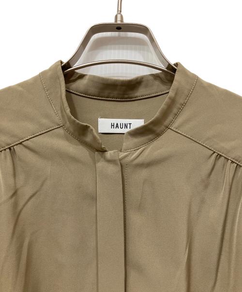 haunt（ハウント）haunt (ハウント) サテンワンピース ブラウン サイズ:38の古着・服飾アイテム
