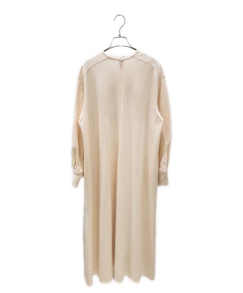 ebure（エブール）ebure (エブール) ソフトウールスムースカットソーワンピース ホワイト サイズ:36の古着・服飾アイテム