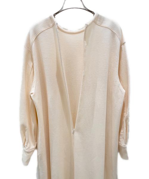 ebure（エブール）ebure (エブール) ソフトウールスムースカットソーワンピース ホワイト サイズ:36の古着・服飾アイテム