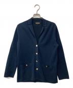Paul Stuartポールスチュアート）の古着「ペーパーミラノニットジャケット」｜ネイビー