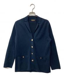 Paul Stuart（ポールスチュアート）の古着「ペーパーミラノニットジャケット」｜ネイビー