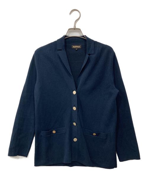 Paul Stuart（ポールスチュアート）Paul Stuart (ポールスチュアート) ペーパーミラノニットジャケット ネイビー サイズ:6の古着・服飾アイテム