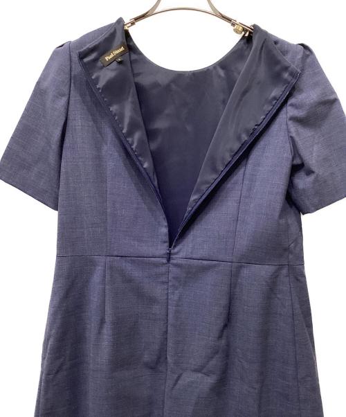 Paul Stuart（ポールスチュアート）Paul Stuart (ポールスチュアート) トリディメンションウールワンピース ネイビー サイズ:6の古着・服飾アイテム
