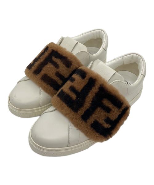 FENDI（フェンディ）FENDI (フェンディ) ズッカファースリッポン ホワイト サイズ:36の古着・服飾アイテム