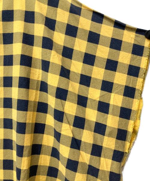 TAKAHIROMIYASHITA TheSoloIst.（タカヒロミヤシタ ザソロイスト）TAKAHIROMIYASHITA TheSoloIst. (タカヒロミヤシタ ザソロイスト) poncho shirt イエロー×ネイビー サイズ:44の古着・服飾アイテム