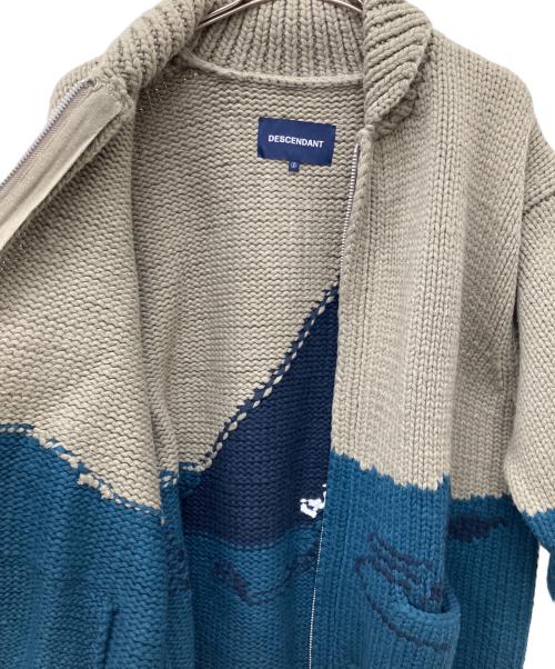 DESCENDANT（ディセンダント）DESCENDANT (ディセンダント) SPYHOP COWICHAN SWEATER グレー×ブルー サイズ:Freeの古着・服飾アイテム