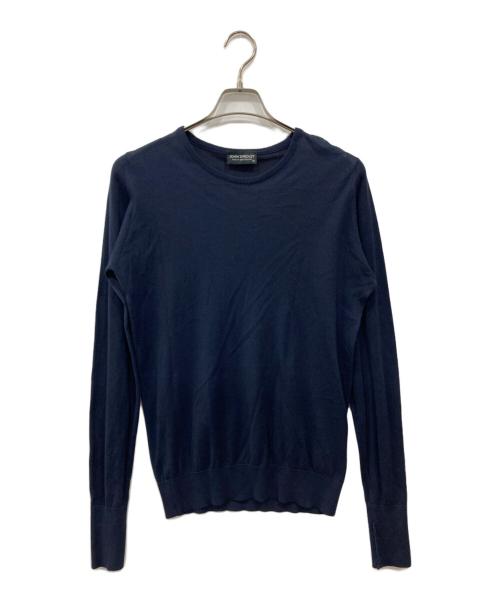 JOHN SMEDLEY（ジョンスメドレー）JOHN SMEDLEY (ジョンスメドレー) クルーネックニット ネイビー サイズ:XSの古着・服飾アイテム