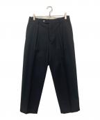 NEATニート）の古着「WOOL ONETUCK/ウールワンタックパンツ」｜ブラック