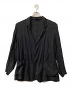 COMOLIコモリ）の古着「リネンwクロス ジャケット」｜ブラック