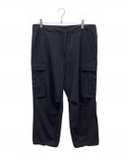 COMOLIコモリ）の古着「ウールギャバ 6Pパンツ」｜ネイビー