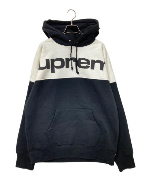 SUPREME（シュプリーム）SUPREME (シュプリーム) Blocked Hooded Sweatshirt ホワイト×ブラック サイズ:Lの古着・服飾アイテム