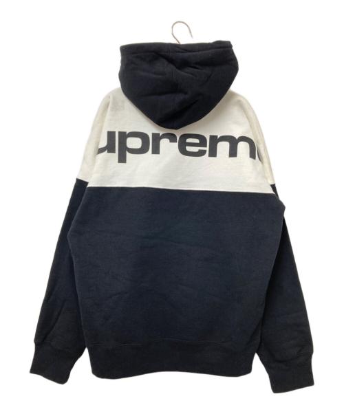 SUPREME（シュプリーム）SUPREME (シュプリーム) Blocked Hooded Sweatshirt ホワイト×ブラック サイズ:Lの古着・服飾アイテム