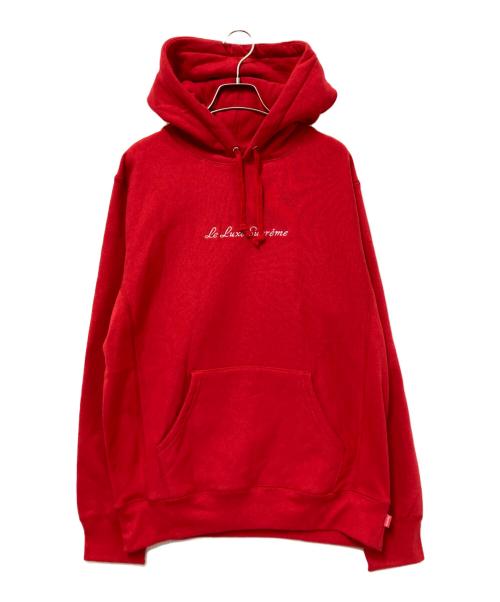 SUPREME（シュプリーム）SUPREME (シュプリーム) Le Luxe Hooded Sweatshirt レッド サイズ:Mの古着・服飾アイテム