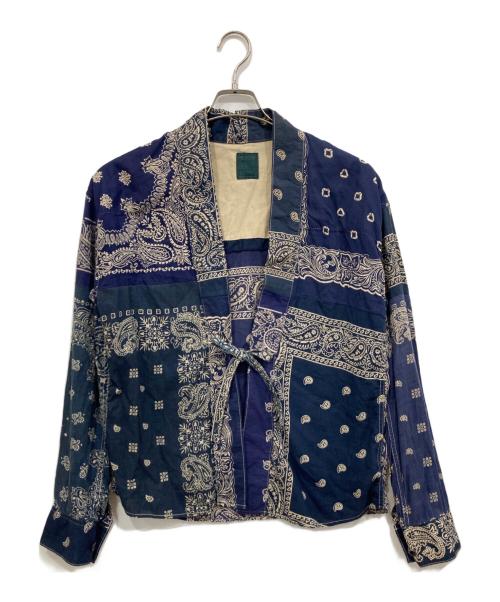VISVIM（ビズビム）VISVIM (ビズビム) ICT BANDANA LHAMO SHIRT ブルー サイズ:2の古着・服飾アイテム