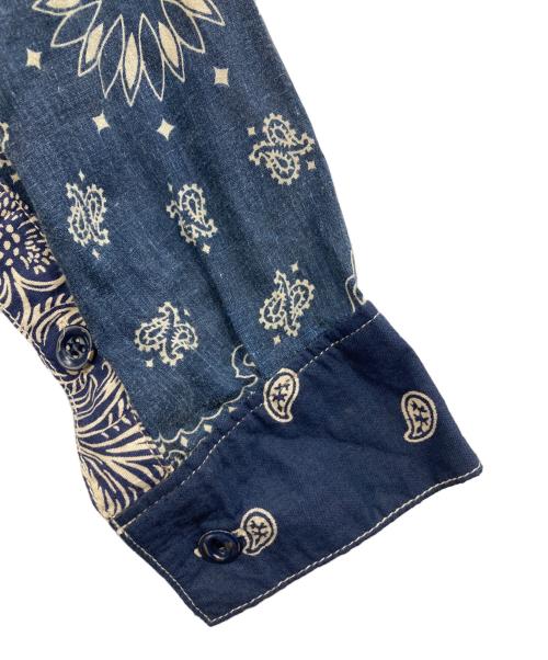 VISVIM（ビズビム）VISVIM (ビズビム) ICT BANDANA LHAMO SHIRT ブルー サイズ:2の古着・服飾アイテム