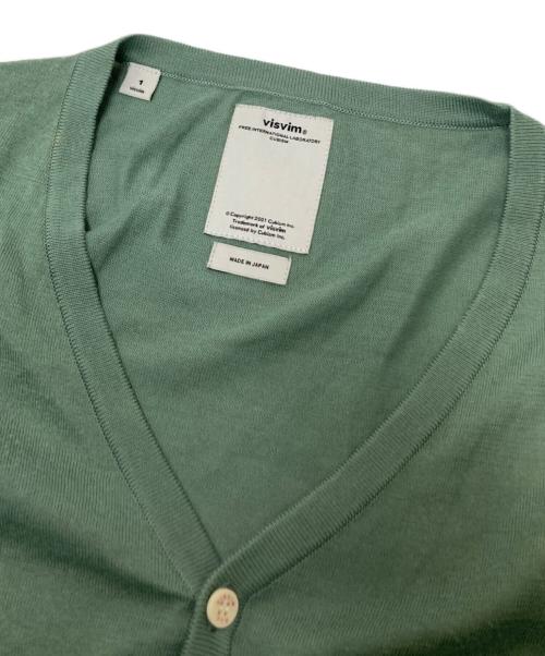 VISVIM（ビズビム）VISVIM (ビズビム) selmer cardigan 黄緑 サイズ:1の古着・服飾アイテム