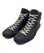 GUCCIグッチ）の古着「レザーハイカットスニーカー」｜ブラック