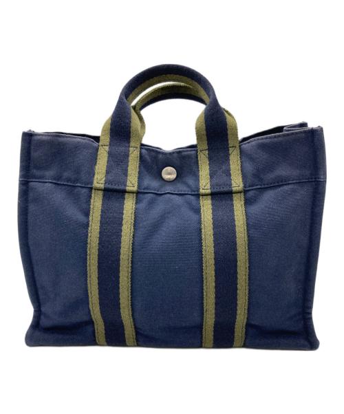 HERMES（エルメス）HERMES (エルメス) ミニトートバッグ ネイビーの古着・服飾アイテム
