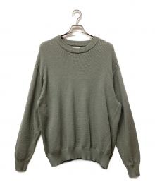 crepuscule（クレプスキュール）の古着「Cotton Cashmere Crew Neck」｜カーキ