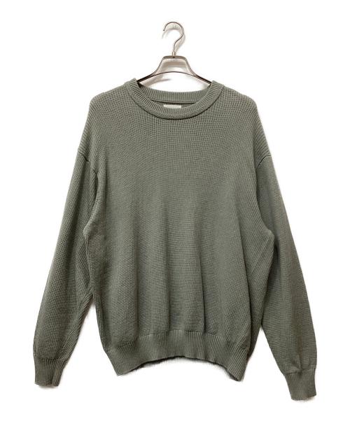 crepuscule（クレプスキュール）crepuscule (クレプスキュール) Cotton Cashmere Crew Neck カーキ サイズ:2の古着・服飾アイテム