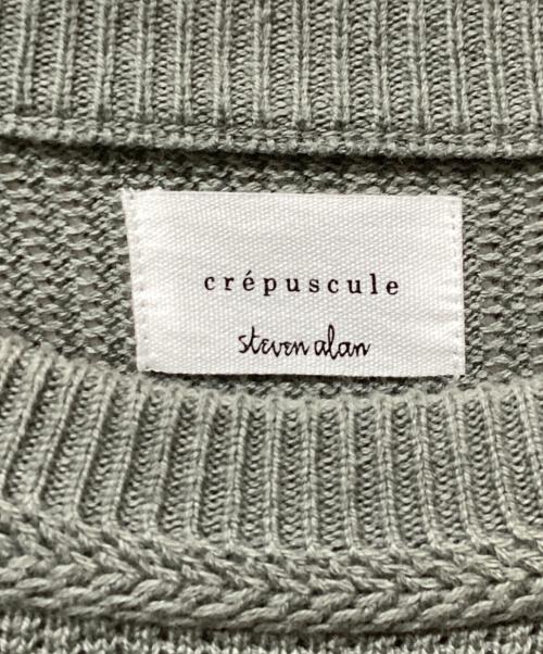 crepuscule（クレプスキュール）crepuscule (クレプスキュール) Cotton Cashmere Crew Neck カーキ サイズ:2の古着・服飾アイテム