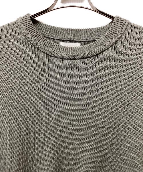 crepuscule（クレプスキュール）crepuscule (クレプスキュール) Cotton Cashmere Crew Neck カーキ サイズ:2の古着・服飾アイテム