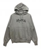 MoMA×Champion REVERSE WEAVEモマ×チャンピオン リバース ウィーブ）の古着「プルオーバーパーカー」｜グレー