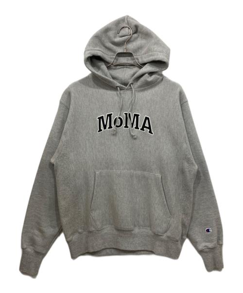 MoMA（モマ）MoMA (モマ) Champion REVERSE WEAVE (チャンピオン リバース ウィーブ) プルオーバーパーカー グレー サイズ:Mの古着・服飾アイテム