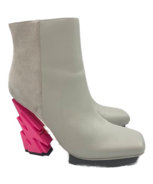 UNITED NUDE（ユナイテッドヌード）UNITED NUDE (ユナイテッドヌード) Glam Square Boot グレー サイズ:39の古着・服飾アイテム