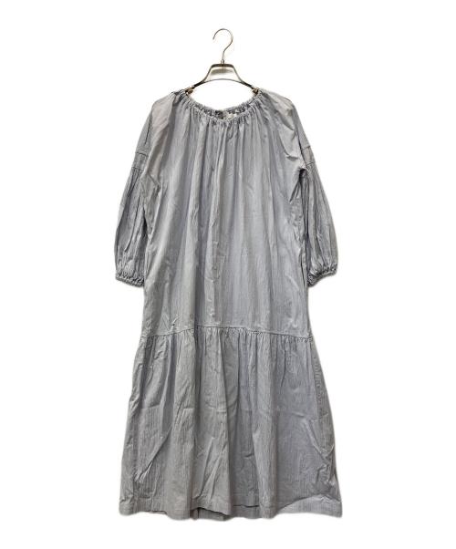 MARILYN MOON（マリリンムーン）MARILYN MOON (マリリンムーン) ギャザーワンピース ライトグレー サイズ:不明の古着・服飾アイテム